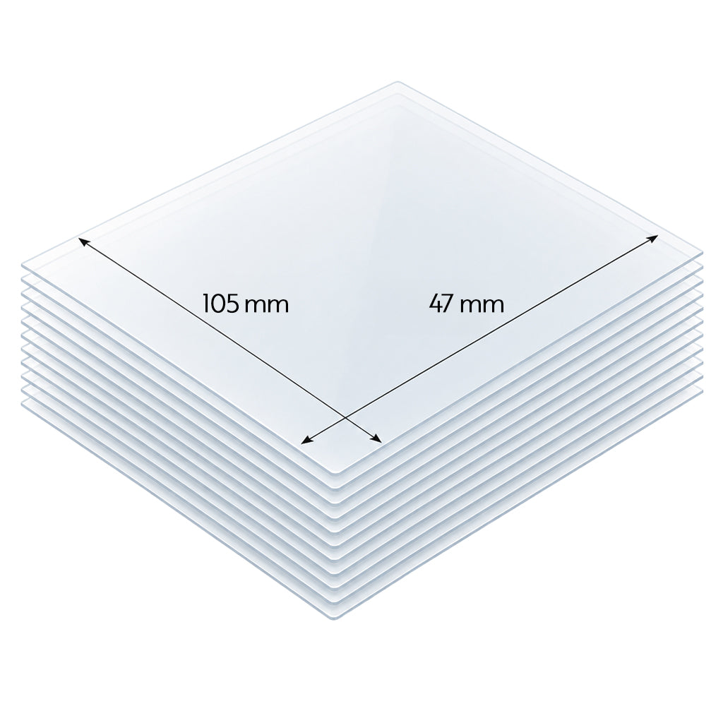 Écrans polycarbonates incolores 105x47 mm - Lot de 10 pièces - Le Comptoir du Soudeur