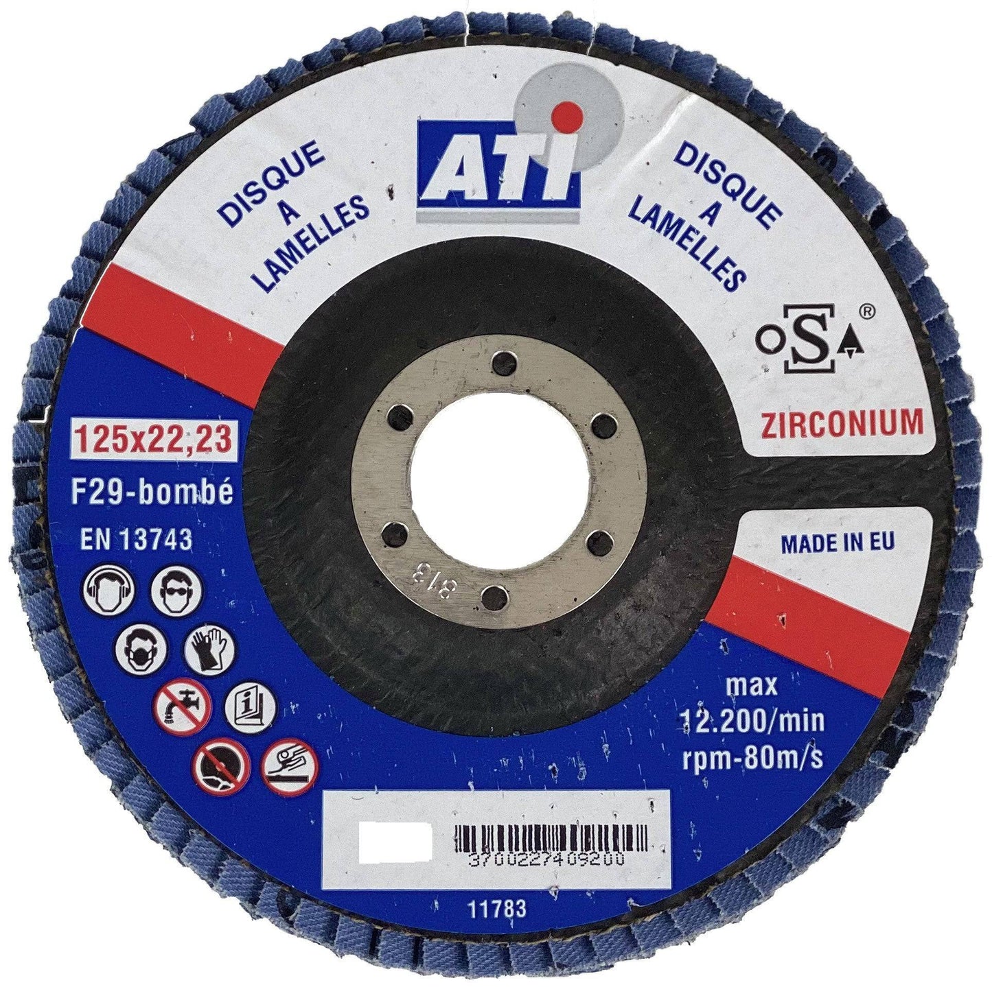 DISQUES A LAMELLES ZIRCONIUM 125X22 (x10) - Le Comptoir du Soudeur