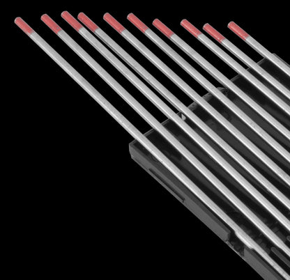 Lot de 10 électrodes en tungstène rouge - 2% de teneur en thorium - Le Comptoir du Soudeur