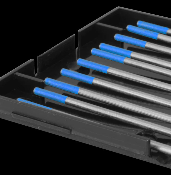 Lot de 10 électrodes en tungstène bleu 2% de teneur en lanthane - Le Comptoir du Soudeur