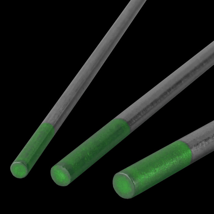 Lot de 10 électrodes tungstène verte - 100% tungstène - Le Comptoir du Soudeur