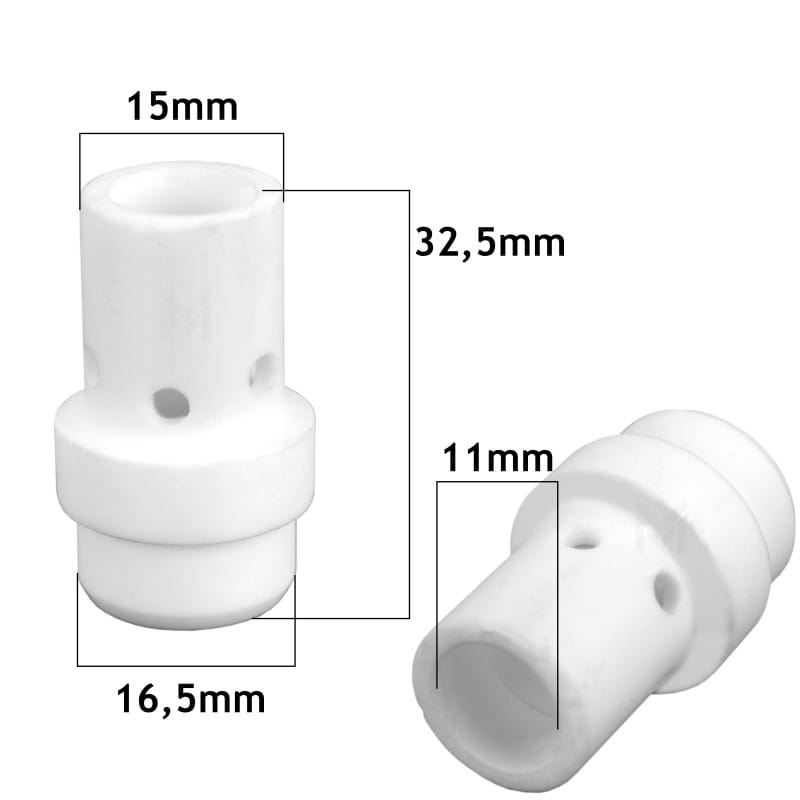 Diffuseur de gaz en céramique blanc MB-36 (10 pièces) Vogelmann - Le Comptoir du Soudeur