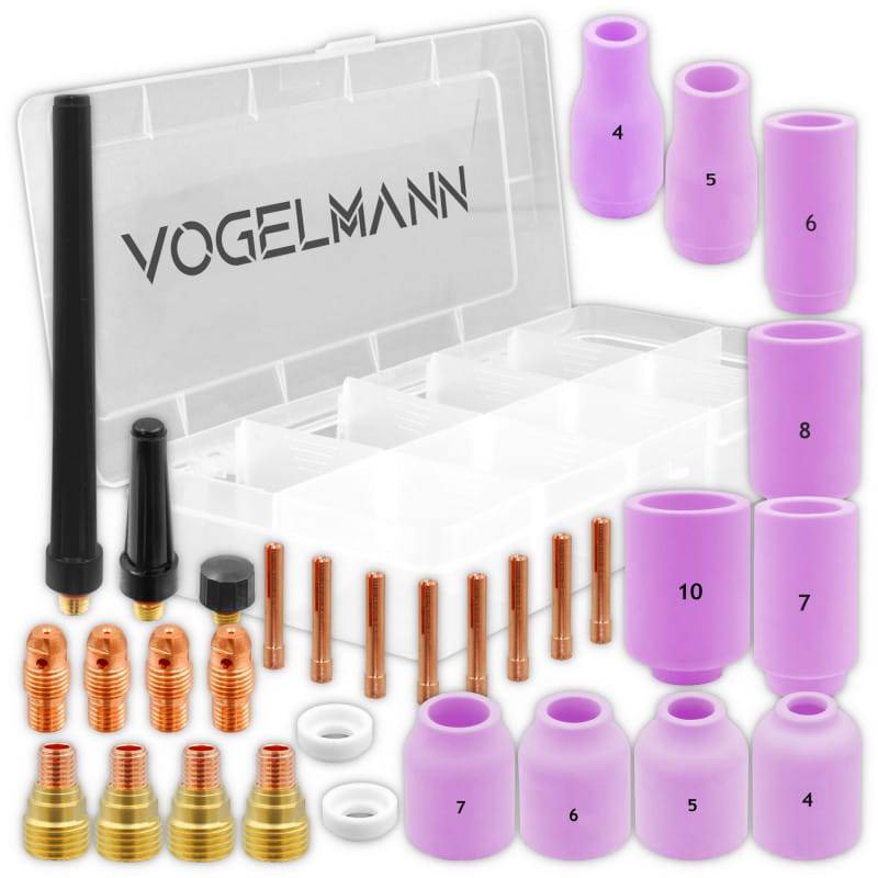 Pièces de rechange TIG 32 pcs SR-9/20 Vogelmann - Le Comptoir du Soudeur