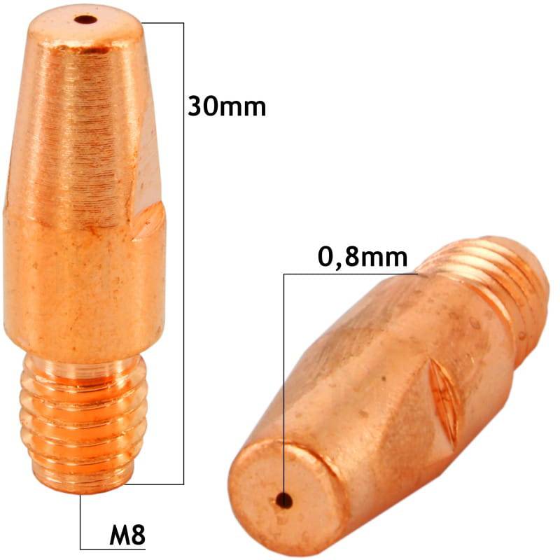 Pointe de contact M8x30 ⌀0,8mm (20 pièces) MB-36/MB-401/MB-501 Vogelmann - Le Comptoir du Soudeur