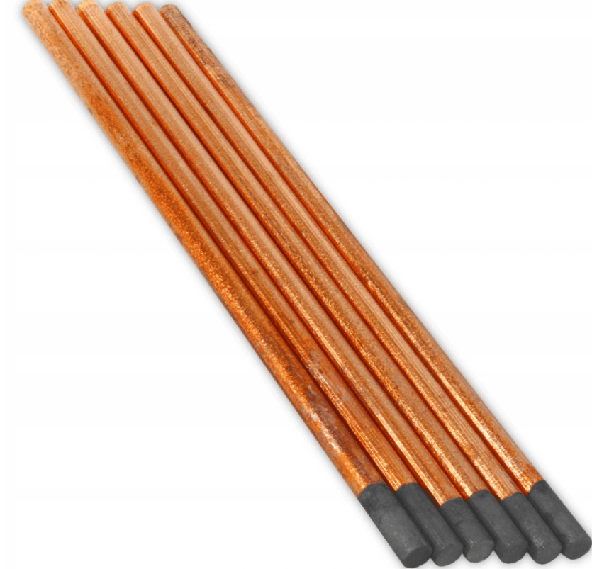 50pcs électrodes 8mm x de 305mm en cuivre gougeant à l'arc à air enduit de cuivre - Le Comptoir du Soudeur