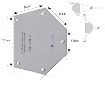 Angle de soudage magnétique Spartus 33kg - Le Comptoir du Soudeur