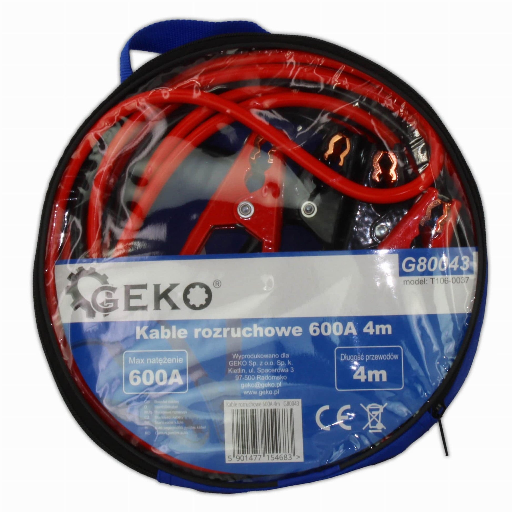 Câble pour le démarrage d'appoint 600A 4m GEKO - Le Comptoir du Soudeur