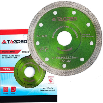 Disque à tronçonner diamant pour pierre, grès cérame, carrelage, céramique 115 mm - Le Comptoir du Soudeur