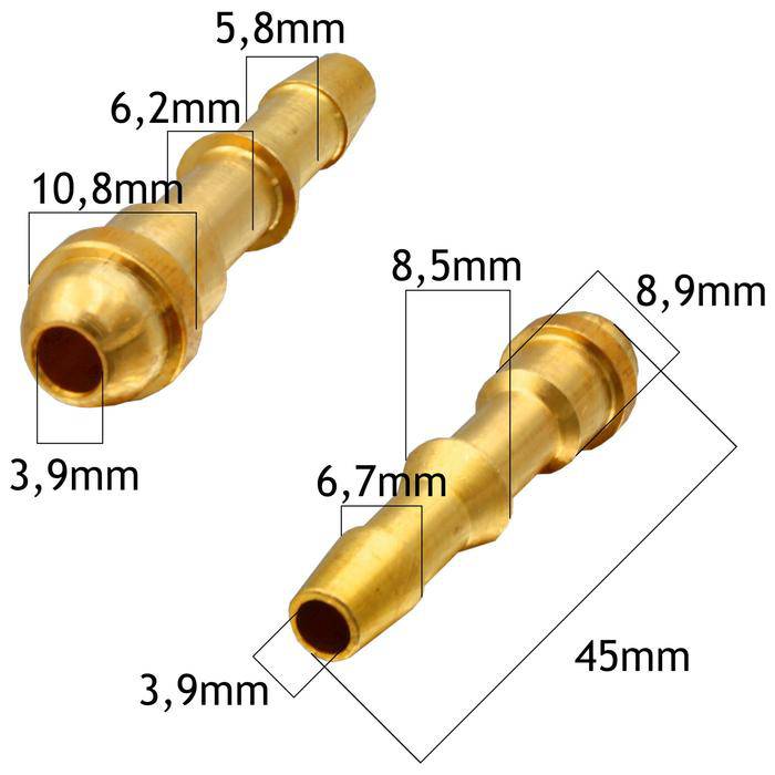 Embout de tuyau 6.3mm Oxygène / CO2 Vogelmann - Le Comptoir du Soudeur