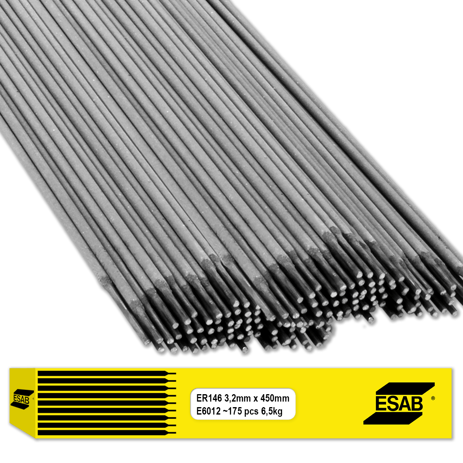 ESAB ER146 3.2x450mm Paquet de 6.5kg (175 pièces) Électrodes de soudage - Le Comptoir du Soudeur