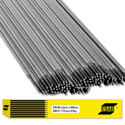 ESAB ER146 3.2x450mm Paquet de 6.5kg (175 pièces) Électrodes de soudage - Le Comptoir du Soudeur