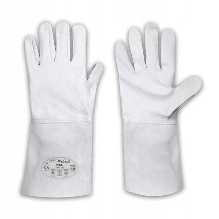 Gants de soudage RSL en cuir de chèvre souple de couleur naturelle - Le Comptoir du Soudeur
