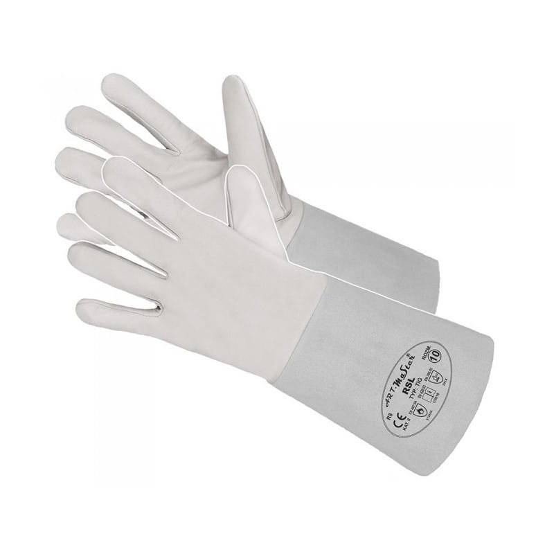 Gants de soudage RSL en cuir de chèvre souple de couleur naturelle - Le Comptoir du Soudeur