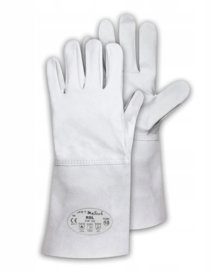 Gants de soudage RSL en cuir de chèvre souple de couleur naturelle - Le Comptoir du Soudeur