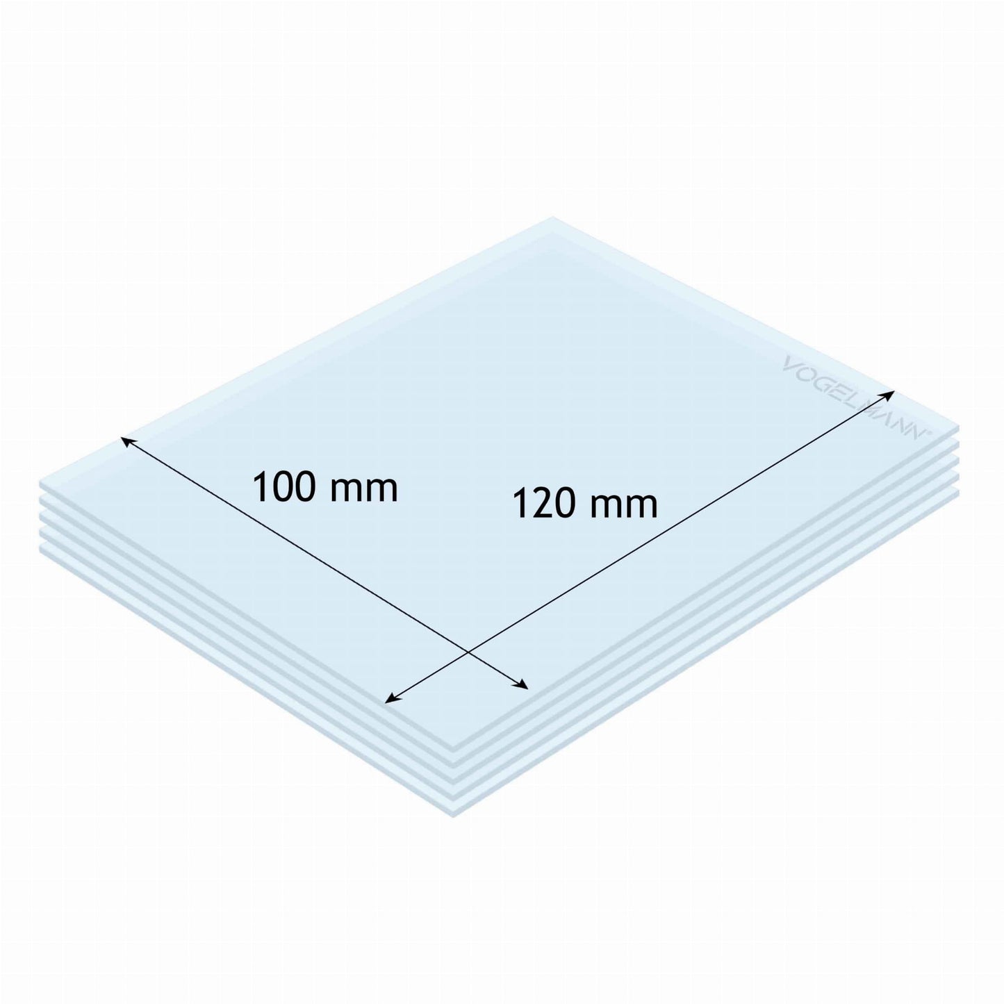 Lentille de protection 100x120mm Vogelmann (paquet de 5) - Le Comptoir du Soudeur