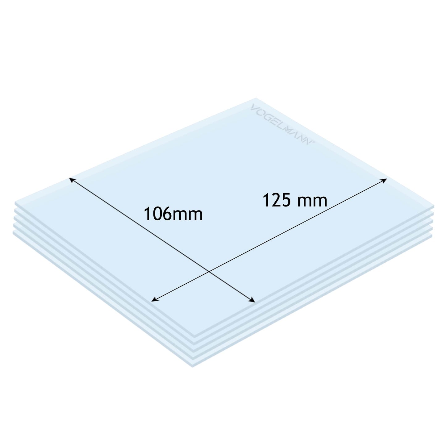 Lentille de protection 106x125mm Vogelmann (paquet de 5) - Le Comptoir du Soudeur