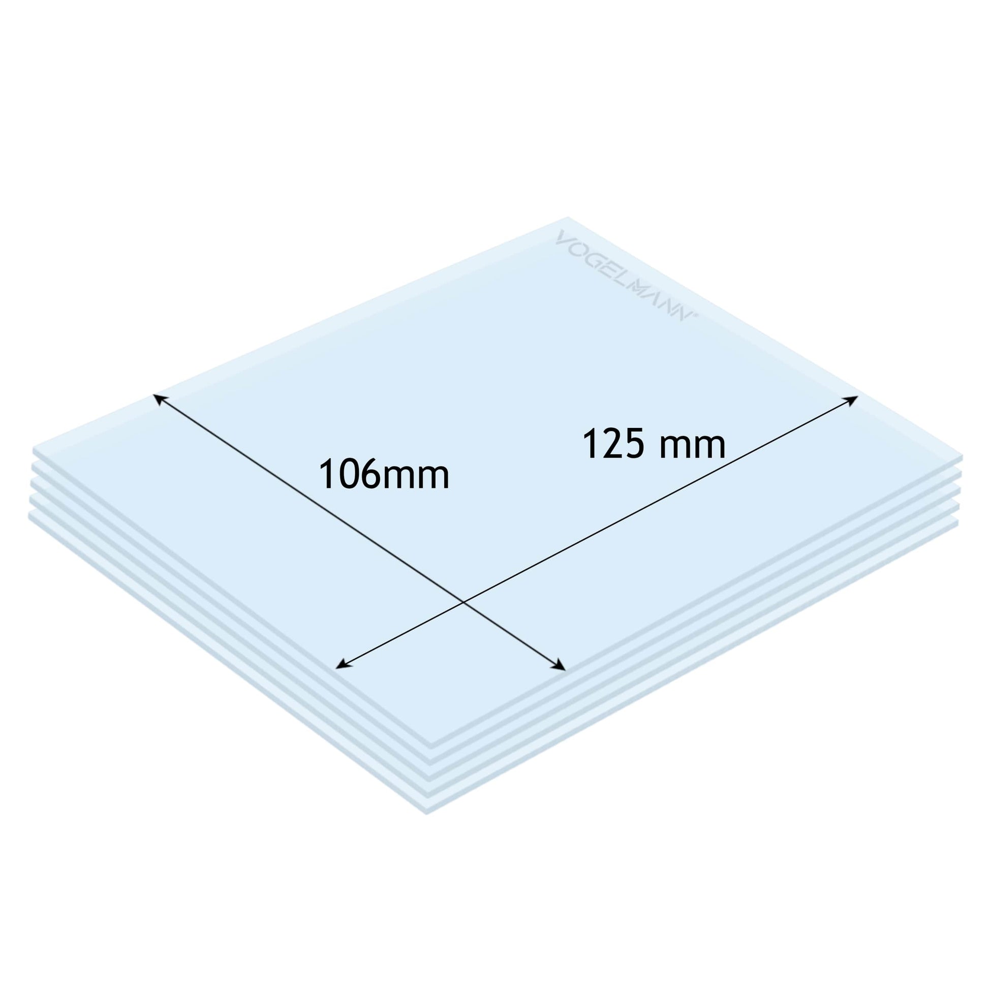 Lentille de protection 106x125mm Vogelmann (paquet de 5) - Le Comptoir du Soudeur