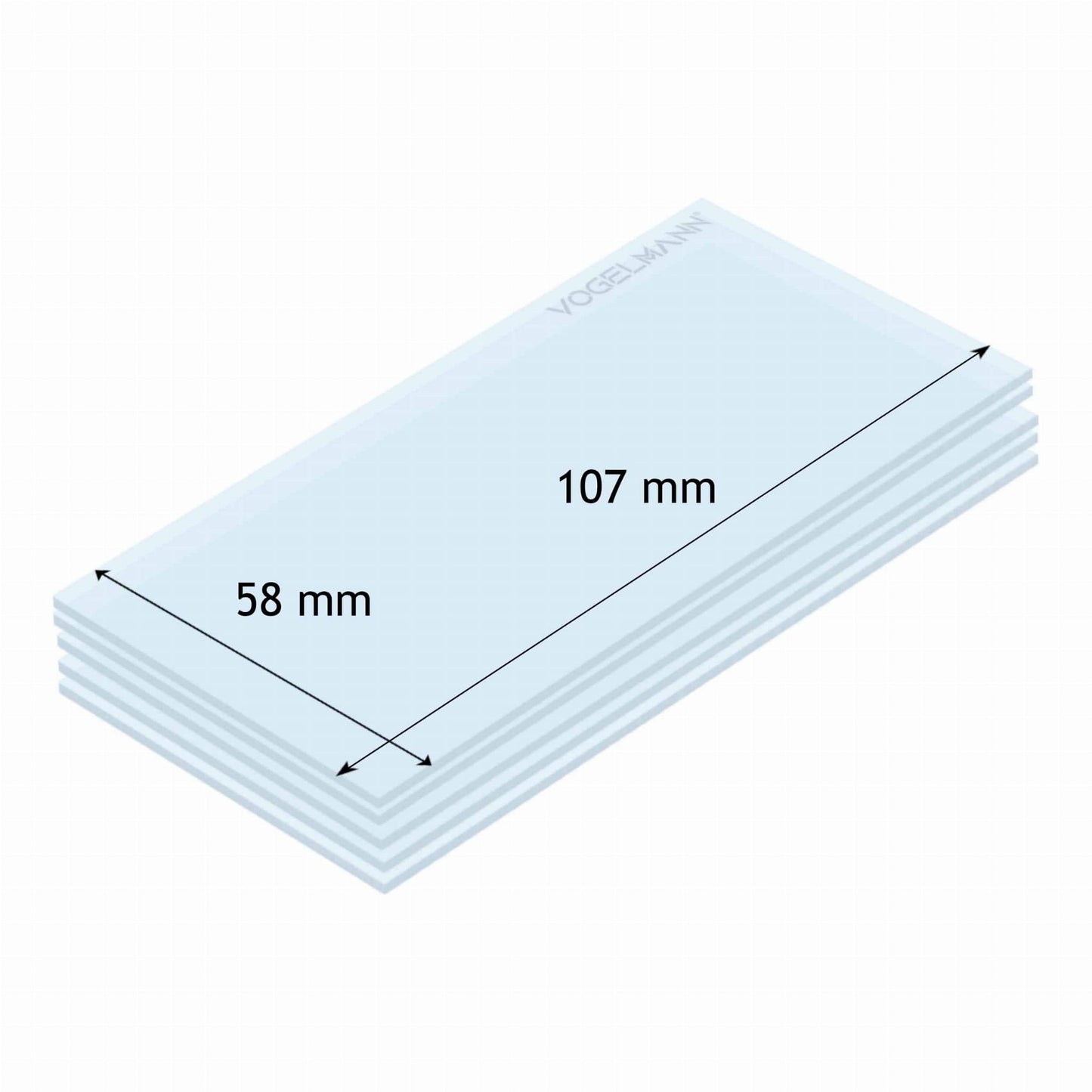 Lentille de protection 58x107mm Vogelmann (paquet de 5) - Le Comptoir du Soudeur