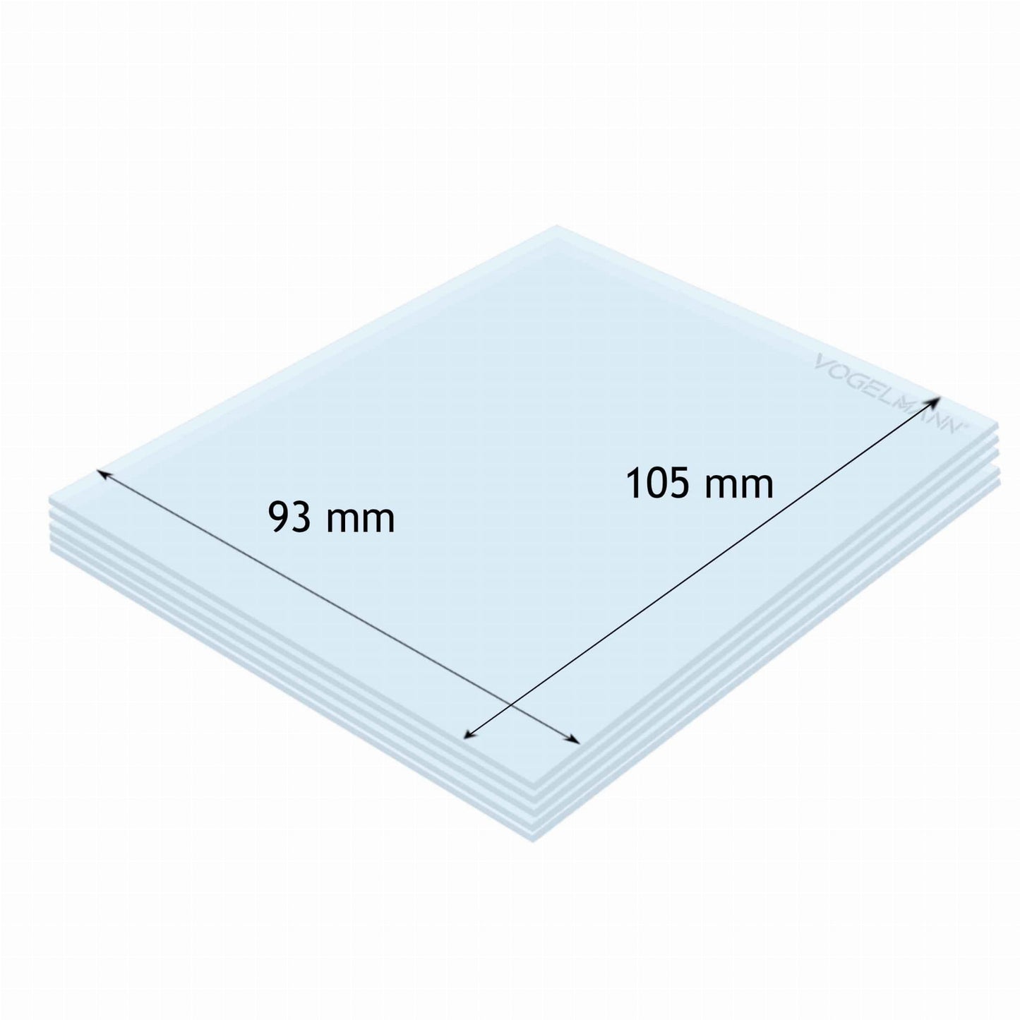 Lentille de protection 93x105mm Vogelmann (paquet de 5) - Le Comptoir du Soudeur