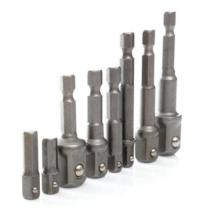 Adaptateur réducteur pour embouts de vissage, réducteurs 1/4 3/8 1/2, lot de 8 Tagred - Le Comptoir du Soudeur