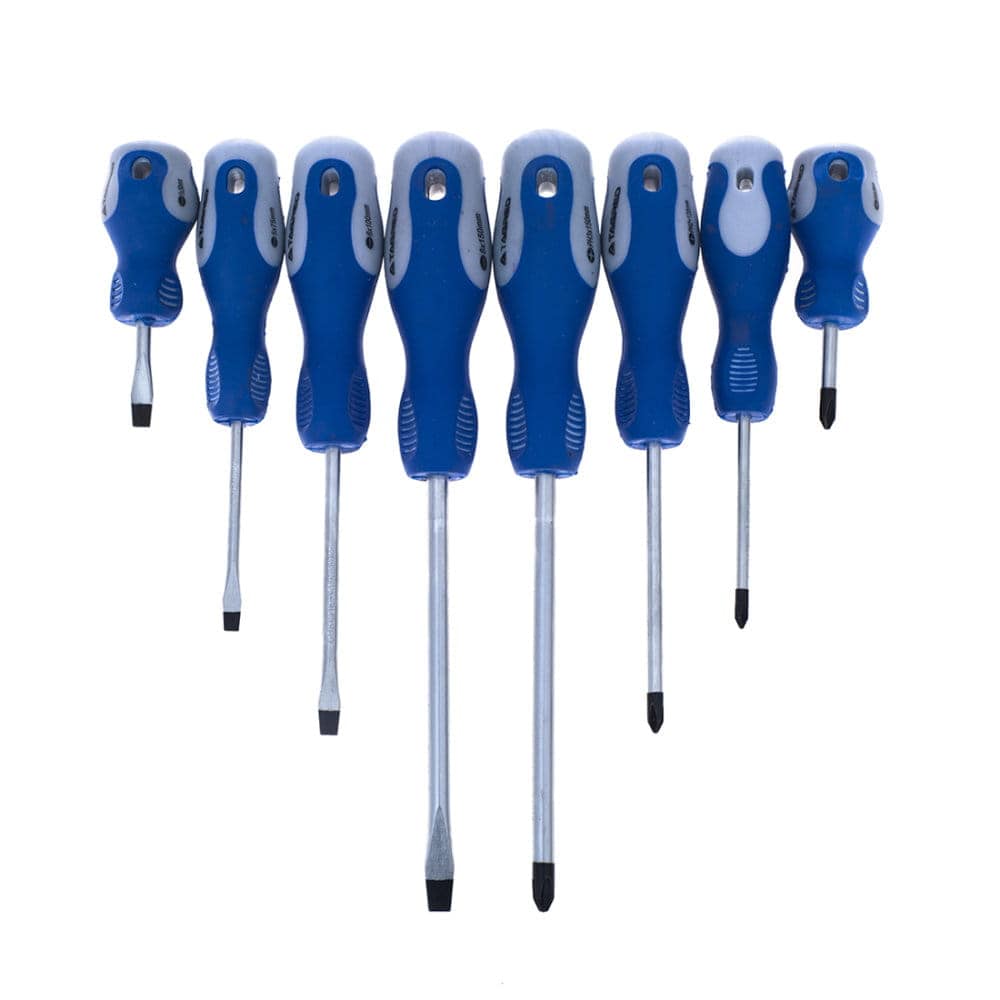 Jeu de tournevis 18el PH, PZ, TORX, plat, cruciforme sur support, Cr-V - Le Comptoir du Soudeur
