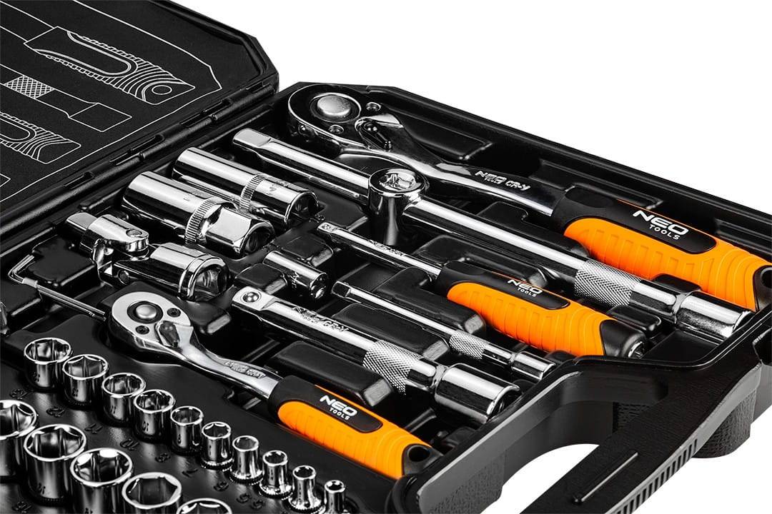 NEO TOOLS Clés à douille 1/2", 1/4", Jeu de 73, CRV - Le Comptoir du Soudeur