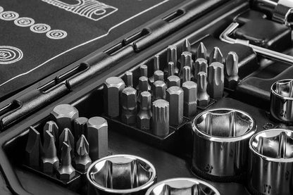 NEO TOOLS Clés à douille 1/2", 1/4", Jeu de 73, CRV - Le Comptoir du Soudeur