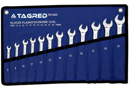 Tagred Clé mixte avec articulation et cliquet 12 pcs. 8-19 mm, sur étrier, CrV - Le Comptoir du Soudeur