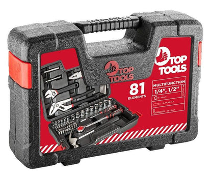 TOP TOOLS Jeu d'outils 1/4" 3/8" 100 pièces - Le Comptoir du Soudeur