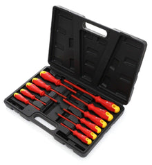 Tournevis magnétiques isolés et trempés pour électriciens, jeu de 12 pièces - Le Comptoir du Soudeur