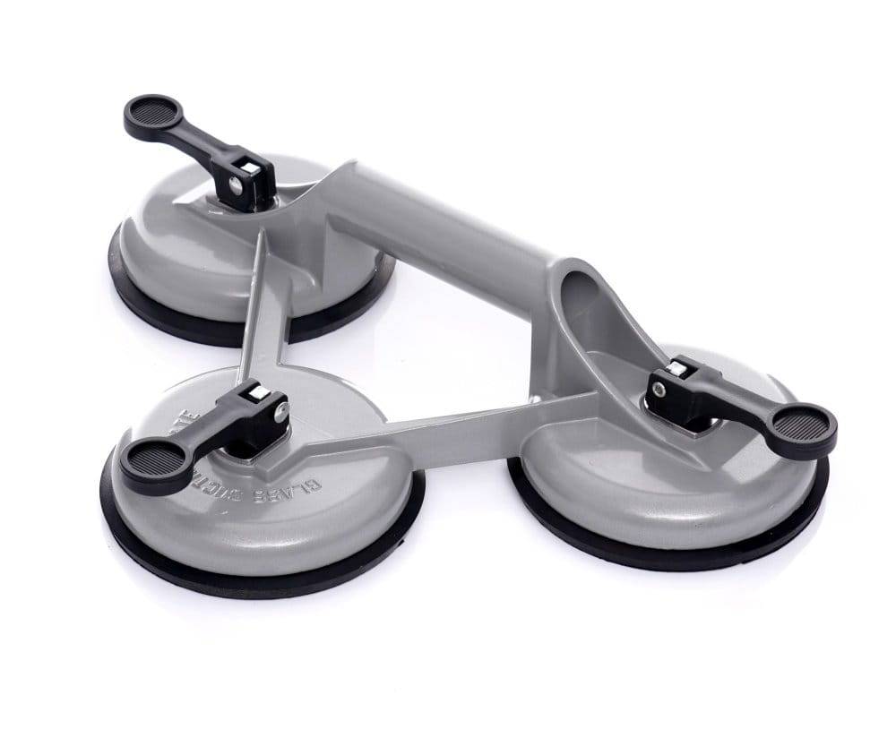 Ventouse triple verre en aluminium, support pour verre, carreaux et carreaux de céramique - Le Comptoir du Soudeur