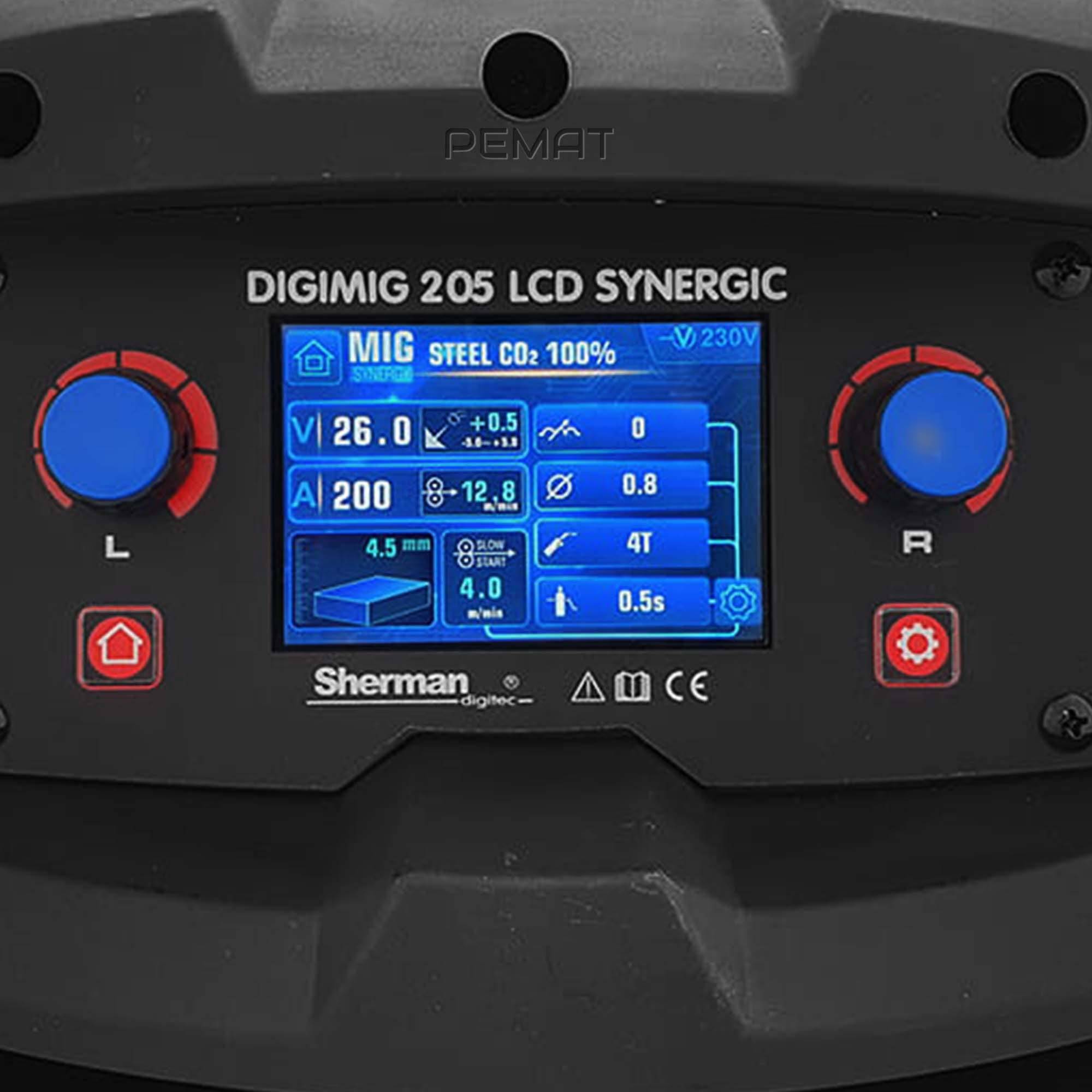 SHERMAN DIGIMIG 205 LCD SYNERGIC - Le Comptoir du Soudeur