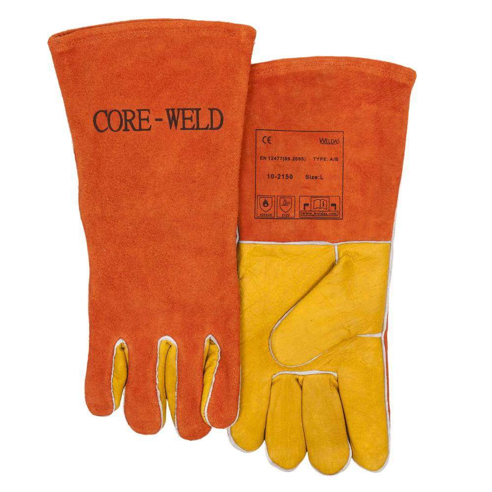 Weldas Gants de soudage en cuir de vachette pleine fleur résistant à l'huile - Le Comptoir du Soudeur