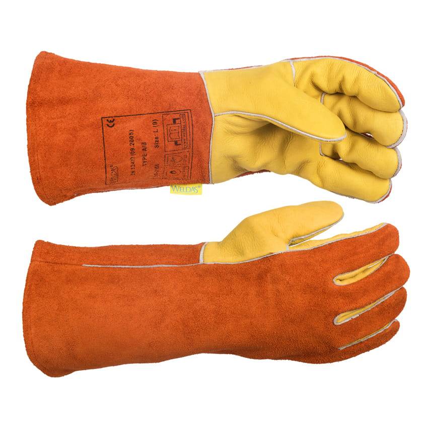 Weldas Gants de soudage en cuir de vachette pleine fleur résistant à l'huile - Le Comptoir du Soudeur