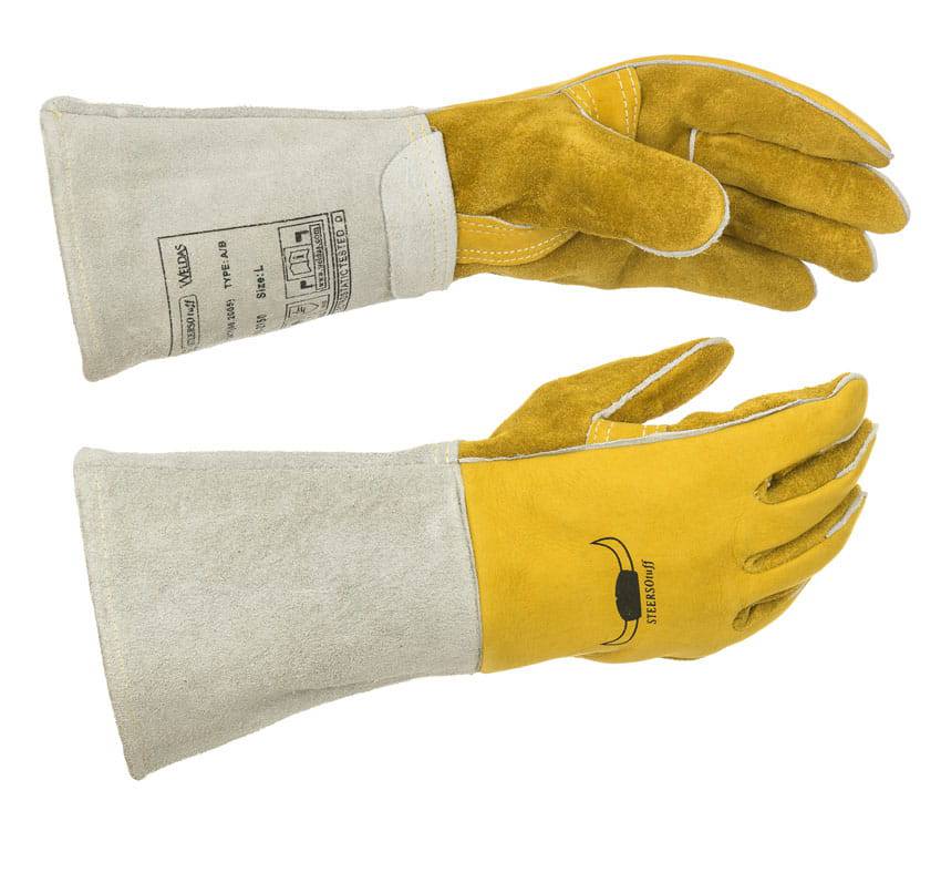 Weldas STEERSOtuff® Gants de soudage en cuir de vachette - Le Comptoir du Soudeur