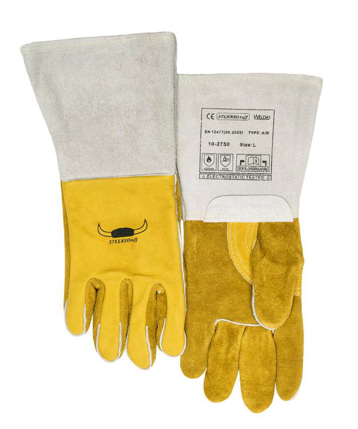 Weldas STEERSOtuff® Gants de soudage en cuir de vachette - Le Comptoir du Soudeur