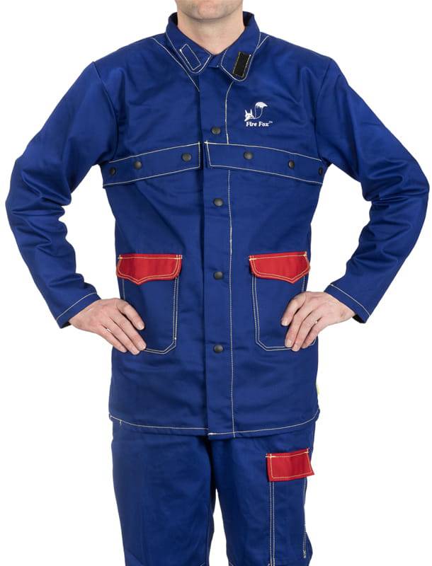 Weldas Fire Fox ™ Veste de soudage Weldas Fire Fox ™ bleu - Le Comptoir du Soudeur