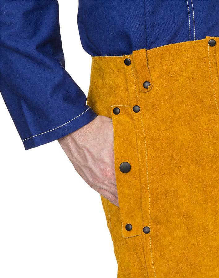 Weldas Golden Brown™ Pantalon de soudage en cuir fendu de vache