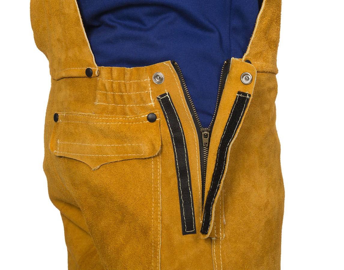Weldas Golden Brown™ Salopette de soudage en cuir - Le Comptoir du Soudeur