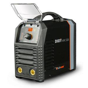 DIGYARC 225 - MMA -220A à 20 % - 35/50 -220 V-1ph avec PE 3m et PM 3m + valise de transport - Le Comptoir du Soudeur